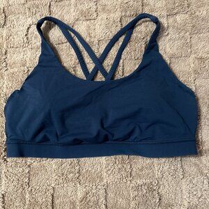 Lululemon Energy Sports Gym Bra Nocturnal Teal Luxtreme Activewear Size 12